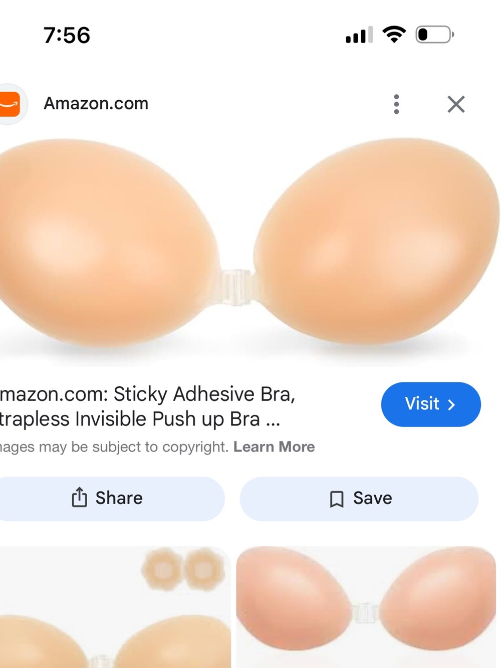 Forever 21 Nude Adhesive Strapless Bra Cups